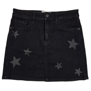 Current Elliott Denim Mini Skirt Size 27 Star Black Jean